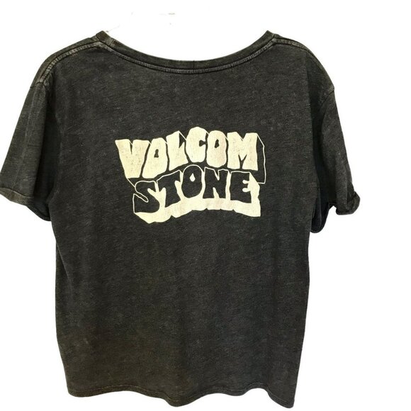 Volcom Stone Cropped Tee Oversized Pullover Crew Neck Women's Size XS 8 Boxy Fit - Picture 2 of 8